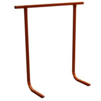 Railing set for safety grid